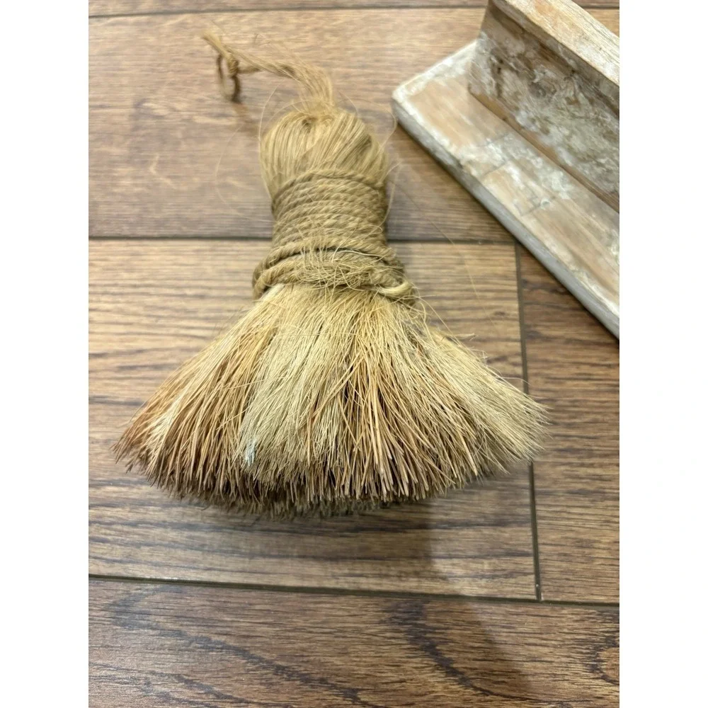 Vintage Whisk Broom Straw & Trowel / Float Primitive Farmhouse Decor